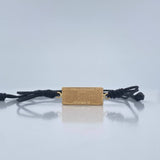 Pulsera Tejida Negra Billete Dólar 1.45gr / Oro Amarillo 18K %