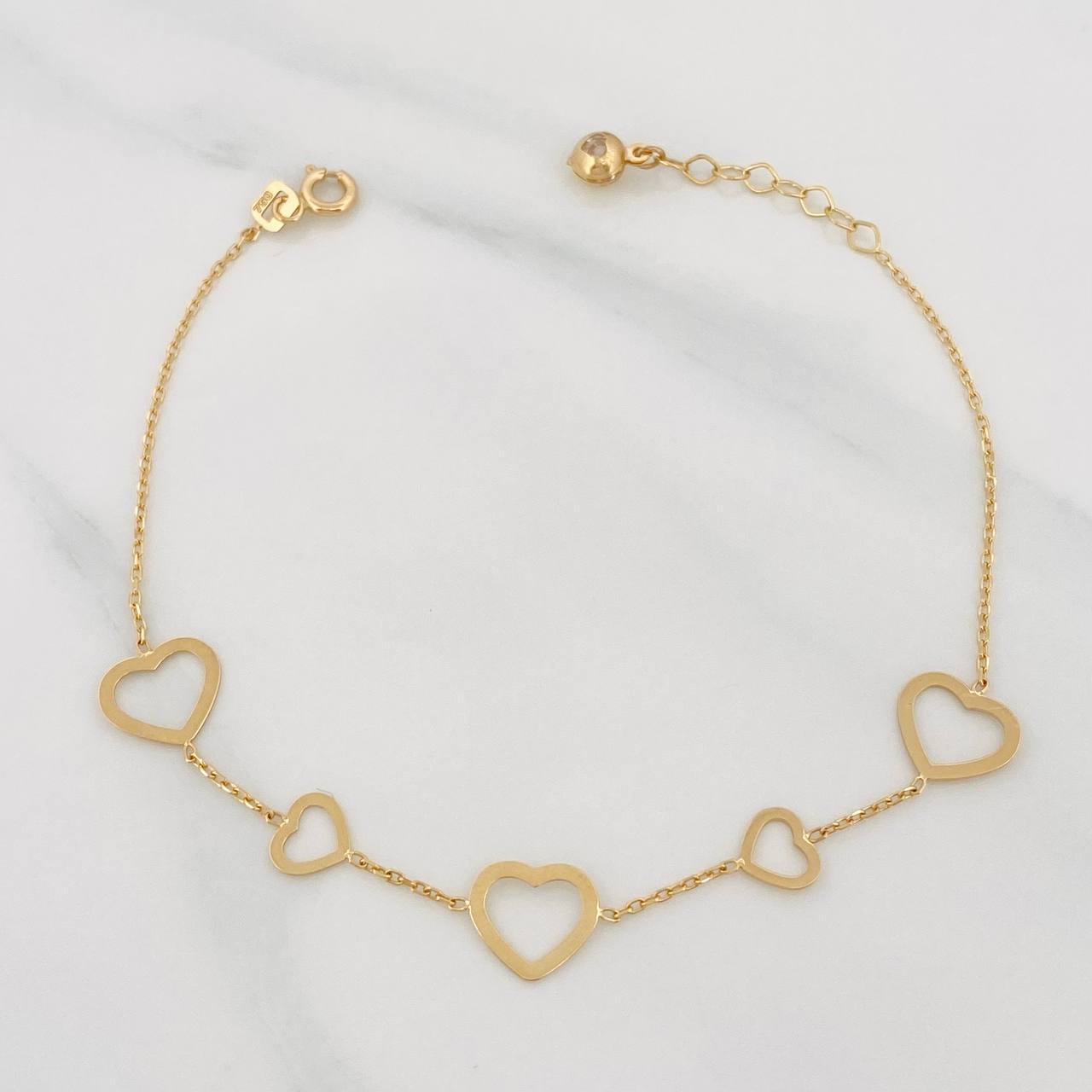 Pulso Aro Seguido 1.65g / 19.5cm / 1.1mm Oro Amarillo 18K