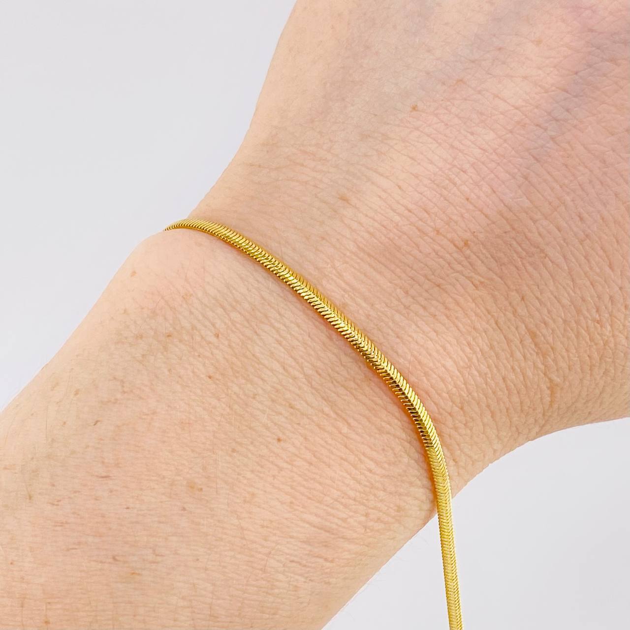 Pulso Serpiente 2.45g / 19.2cm / 2.1mm Oro Amarillo 18K