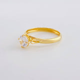 Anillo Solitario Cuatro Garras 1.3g / T7 1/4 Oro Amarillo 18K