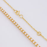 Cadena Tenis 6.4g / 45cm / 2.5mm Oro Amarillo 18K