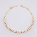 Pulso Modulable Tenis 5.4g / 20cm - 18.5cm / 3mm Oro Amarillo 18K