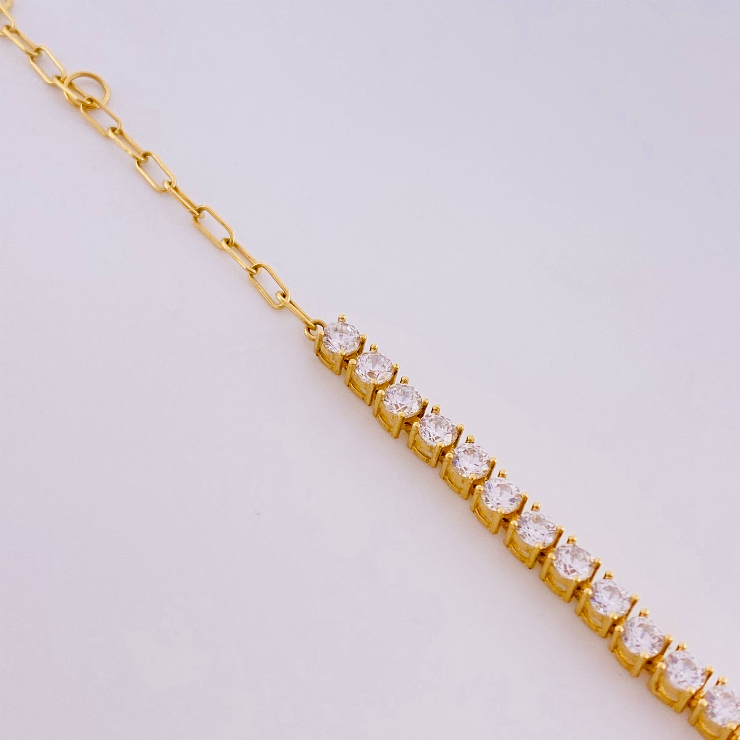 Pulso Modulable Tenis 5.4g / 20cm - 18.5cm / 3mm Oro Amarillo 18K