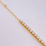 Pulso Modulable Tenis 5.4g / 20cm - 18.5cm / 3mm Oro Amarillo 18K