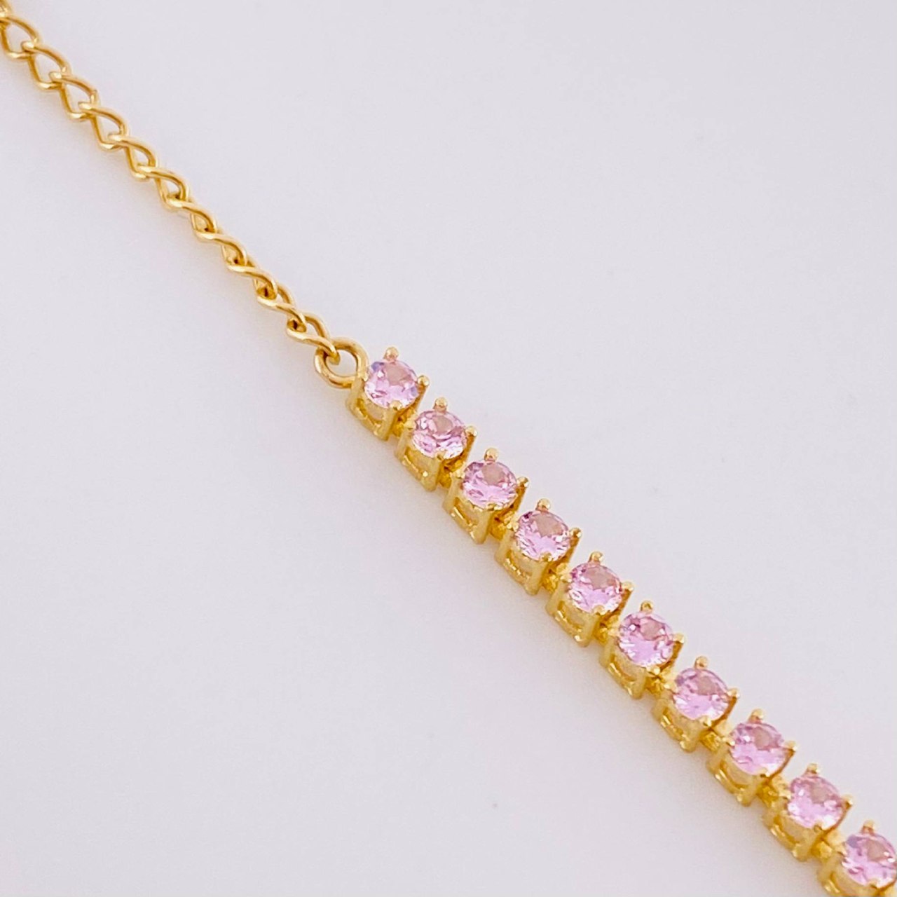 Pulso Modulable Tenis 2.95g / 18.4cm - 16.8cm / 2mm Oro Amarillo 18K