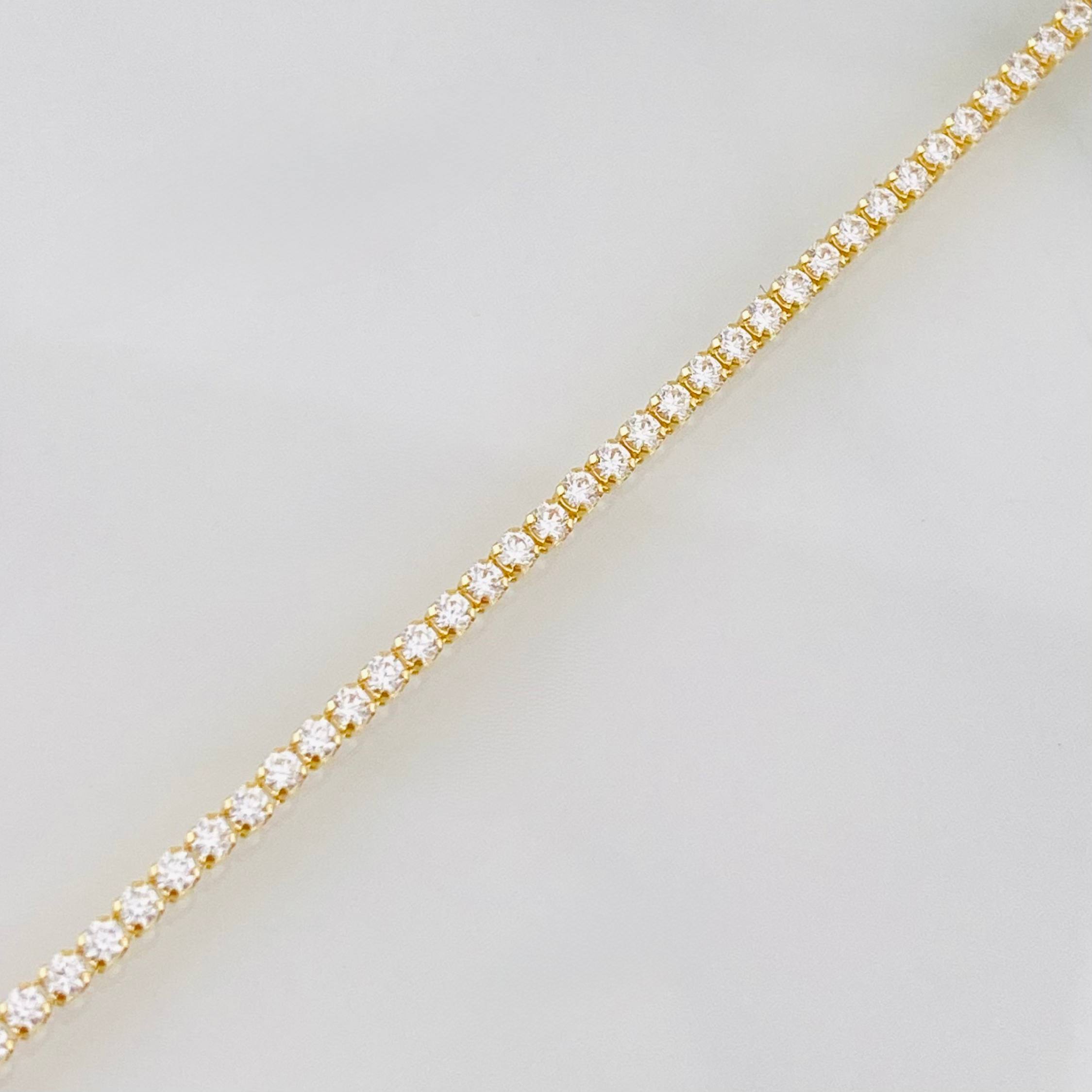 Pulso Tennis 1.9g / 16.5cm / 1.6mm Oro Amarillo 18K