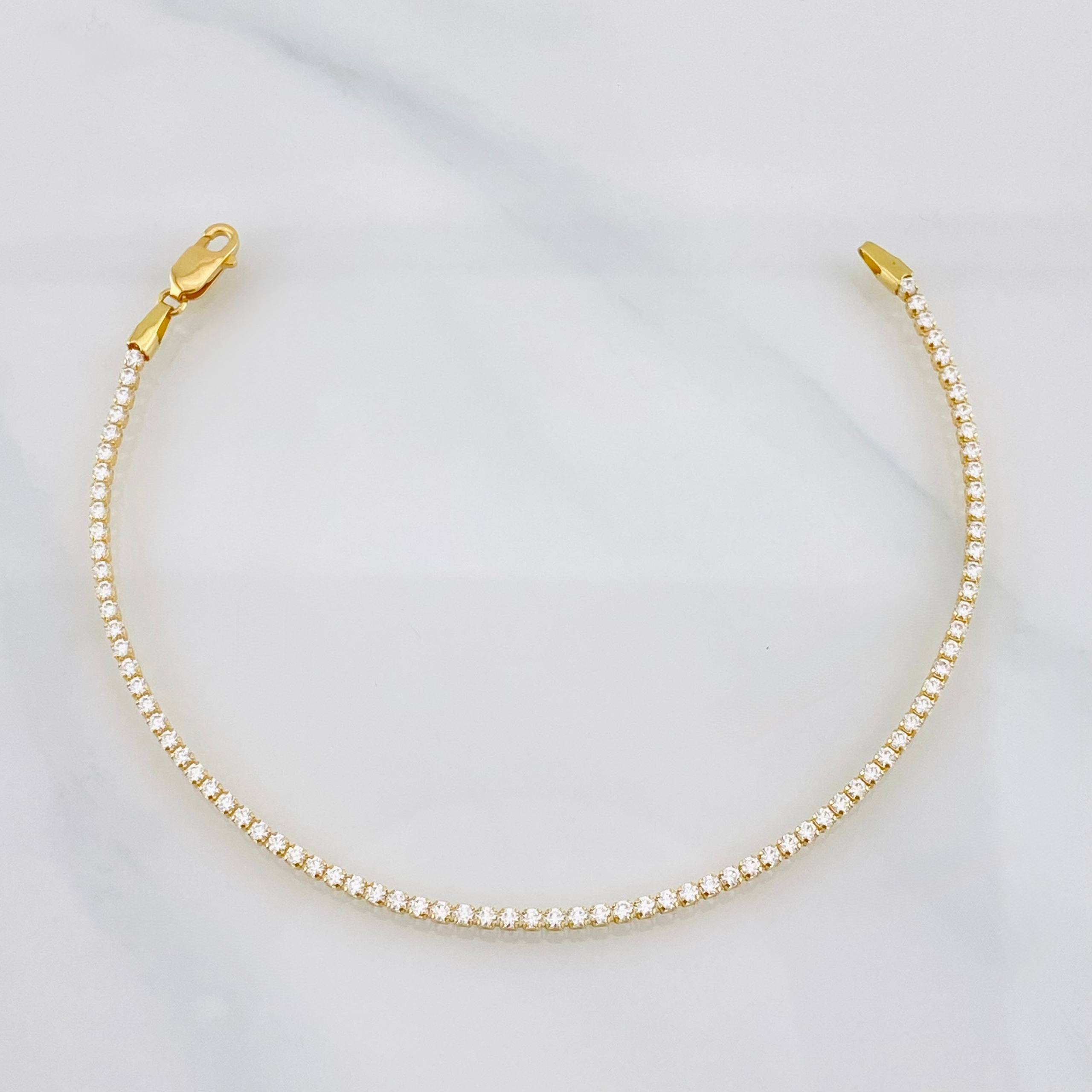 Pulso Tennis 1.9g / 16.5cm / 1.6mm Oro Amarillo 18K