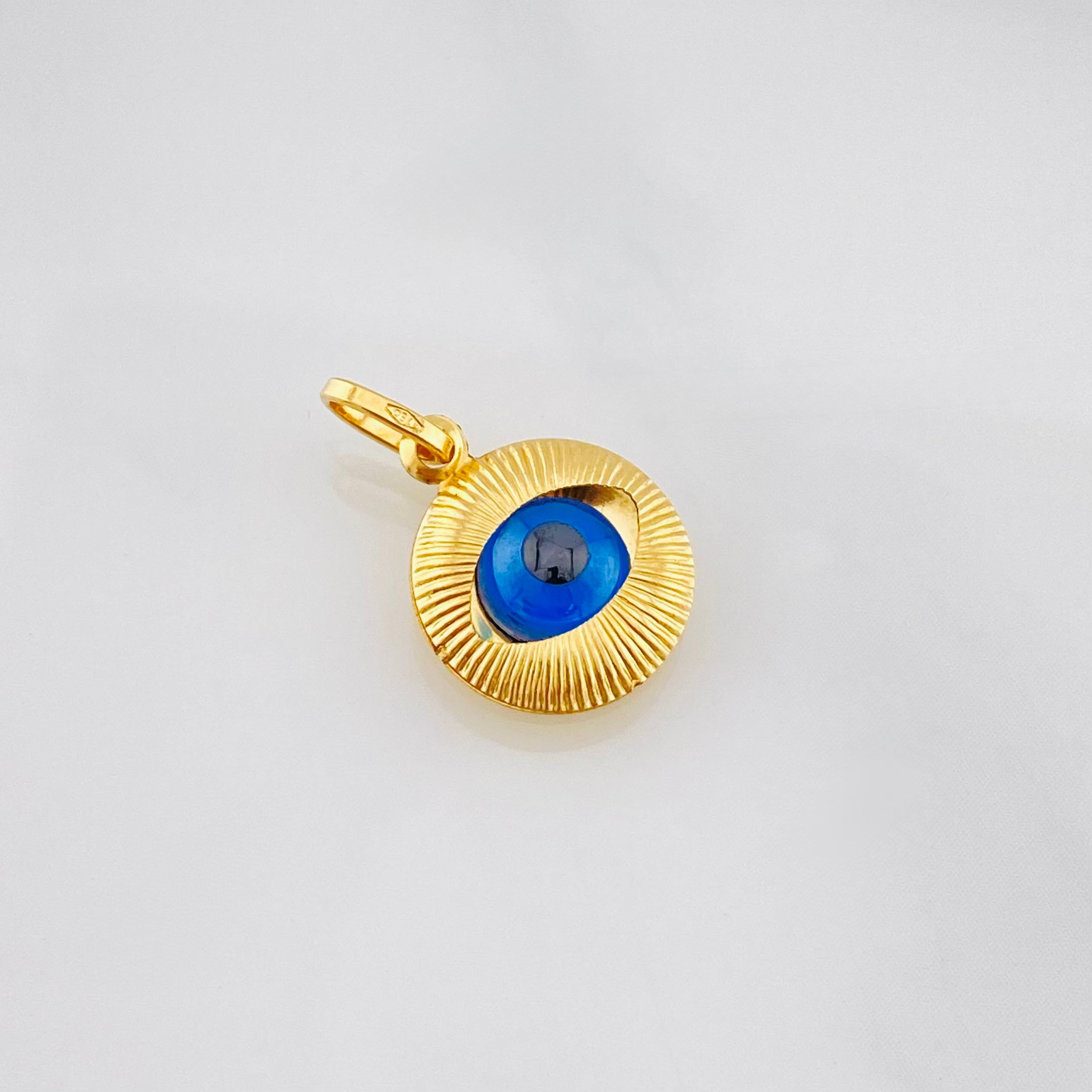 Dije Ojo Turco 0.95g / 1.5cm Oro Amarillo 18K