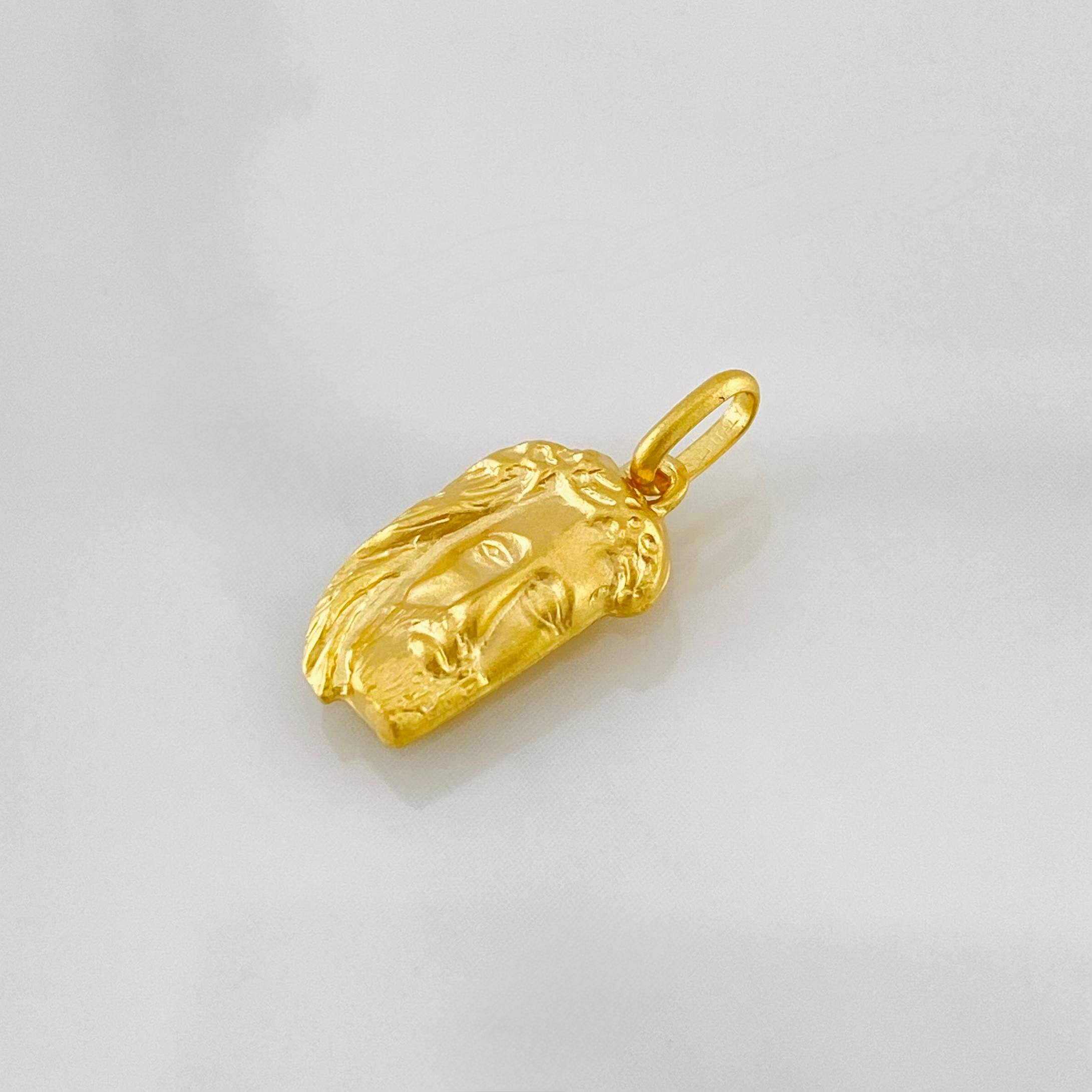 Dije Rostro Cristo 0.65g / 2cm Oro Amarillo 18K