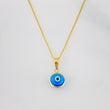 Set Cadena Veneciana + Dije Ojo Turco / 1.55g / 45cm Oro Amarillo 18K
