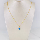 Set Cadena Veneciana + Dije Ojo Turco / 1.5g / 45cm Oro Amarillo 18K