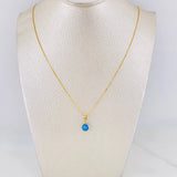 Set Cadena Veneciana + Dije Ojo Turco / 1.5g / 45cm Oro Amarillo 18K