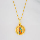 Set Cadena Veneciana + Dije Virgen de Guadalupe / 1.6g / 45cm Oro Amarillo 18K