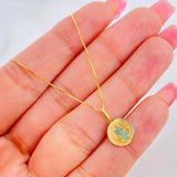 Set Cadena Veneciana + Dije San Benito / 1.55g / 45cm Oro Amarillo 18K