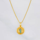 Set Cadena Veneciana + Dije San Benito / 1.5g / 45cm Oro Amarillo 18K