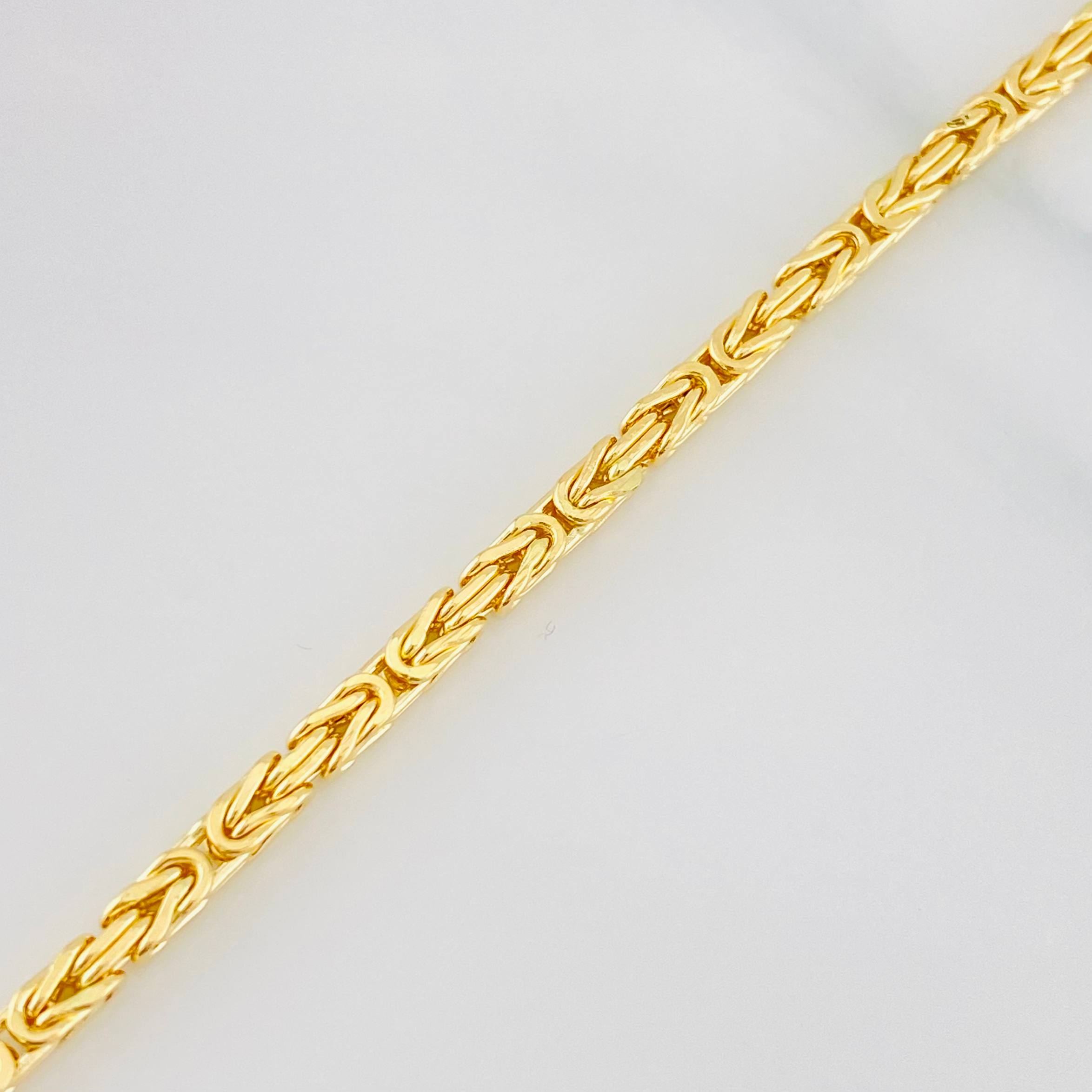 Pulso Bizantino 6.55g / 21cm / 2.73mm Oro Amarillo 18K