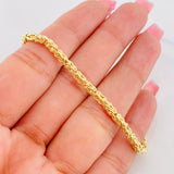 Pulso Bizantino 6.55g / 21cm / 2.73mm Oro Amarillo 18K