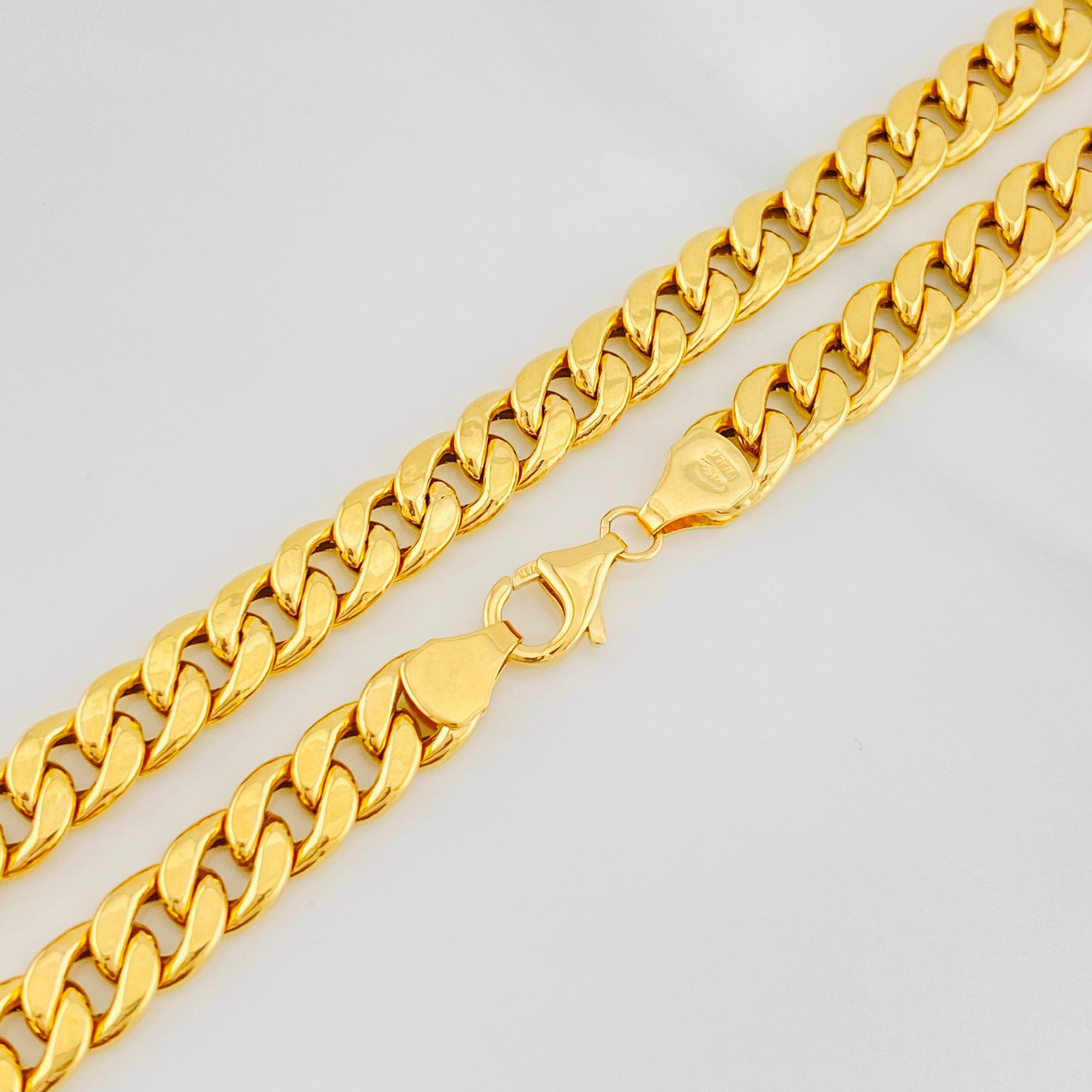Cadena Cubana 11.8g / 60cm / 6.8mm Oro Amarillo 18K