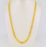 Cadena Cubana 14.6g / 60cm / 7mm Oro Amarillo 18K