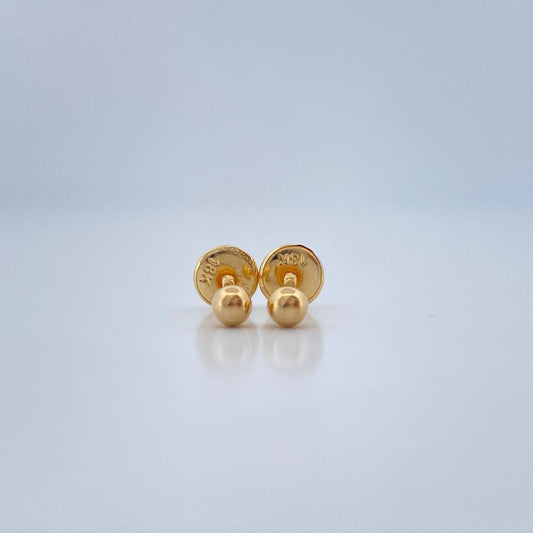 Topos Bola 0.45gr / 4mm Lisa Oro Amarillo 18K &