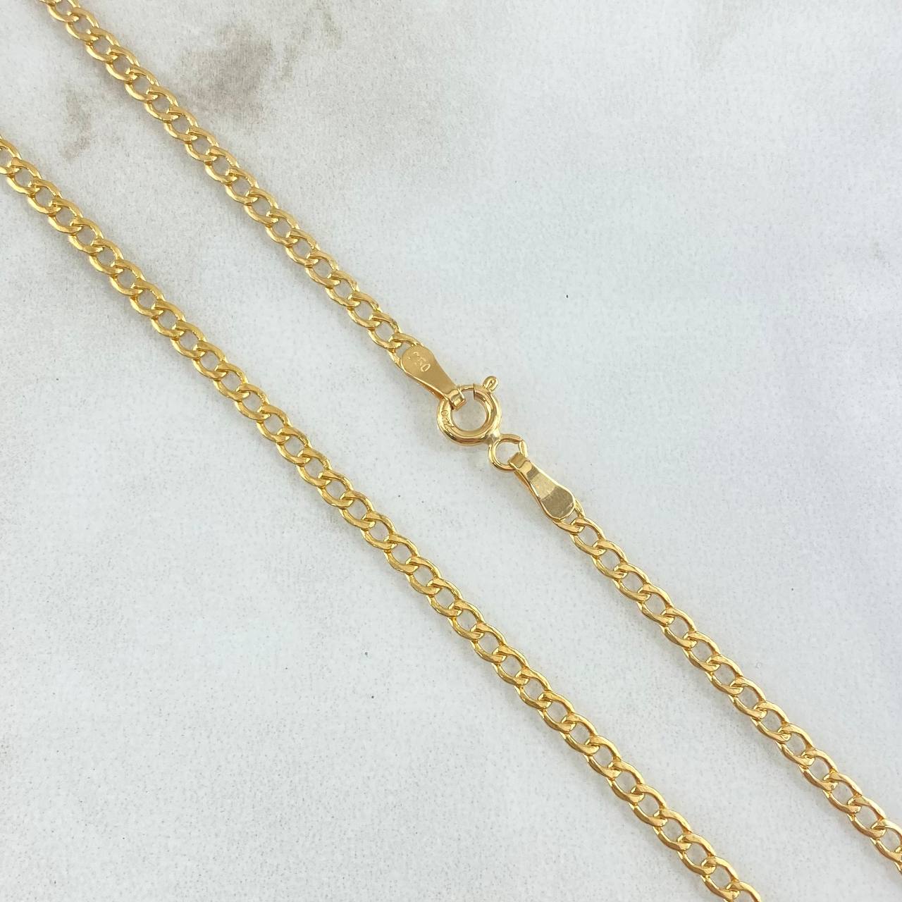 Cadena Cubana 3.3gr / 60cm / 2.4mm Oro Amarillo +0 18K ©