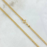 Cadena Cubana 3.3gr / 60cm / 2.4mm Oro Amarillo +0 18K ©