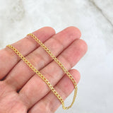 Cadena Cubana 3.3gr / 60cm / 2.4mm Oro Amarillo +0 18K ©