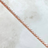 Cadena Franco 17.7gr / 60cm / 3.4mm Dos Oros Blanco Rosa +3 18K ©