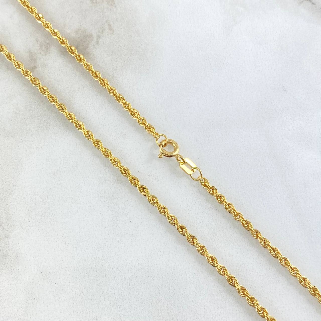 Cadena Lazo 2.55gr / 60cm / 2.1mm Oro Amarillo +3 18K ©