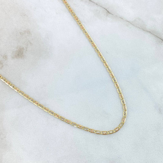 Cadena Plana 4.35gr / 60cm / +3 Oro 18K