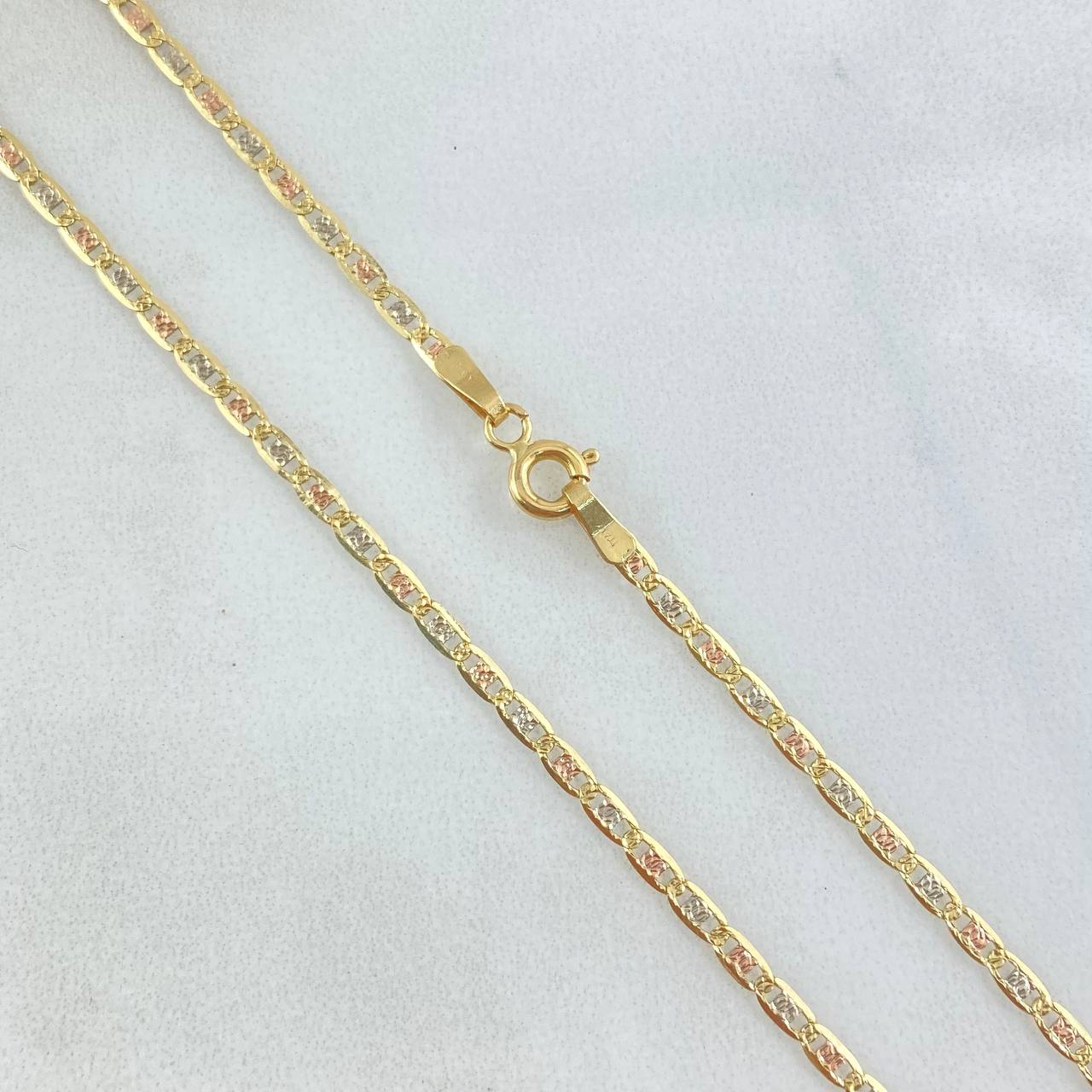 Cadena Plana 4.35gr / 60cm / +3 Oro 18K