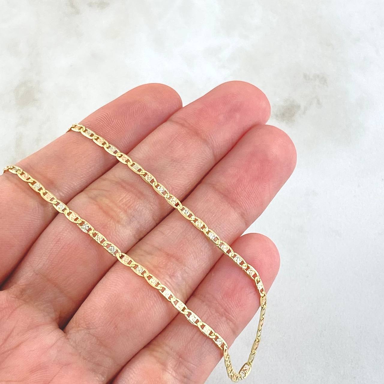 Cadena Plana 3.05gr / 60cm / +3 Oro 18K ©