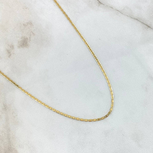 Cadena Plana 2.6gr / 60cm / +3 Oro 18K