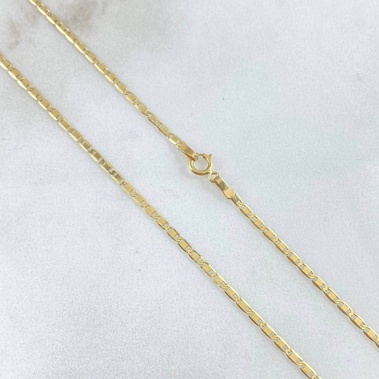 Cadena Plana 2.5gr / 60cm / 1.5mm Oro Amarillo +3 18K ©