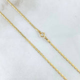 Cadena Plana 2.5gr / 60cm / 1.5mm Oro Amarillo +3 18K ©