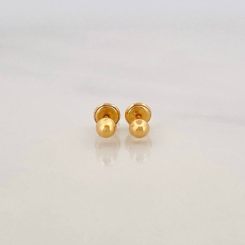 Topos Media Bola 0.6g / 4mm Oro Amarillo 18K