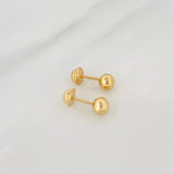 Topos Bola Lisa 0.5g / 5mm Oro Amarillo 18K
