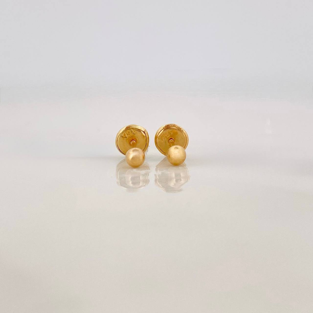 Topos Bola Lisa 0.4g / 3mm Oro Amarillo 18K