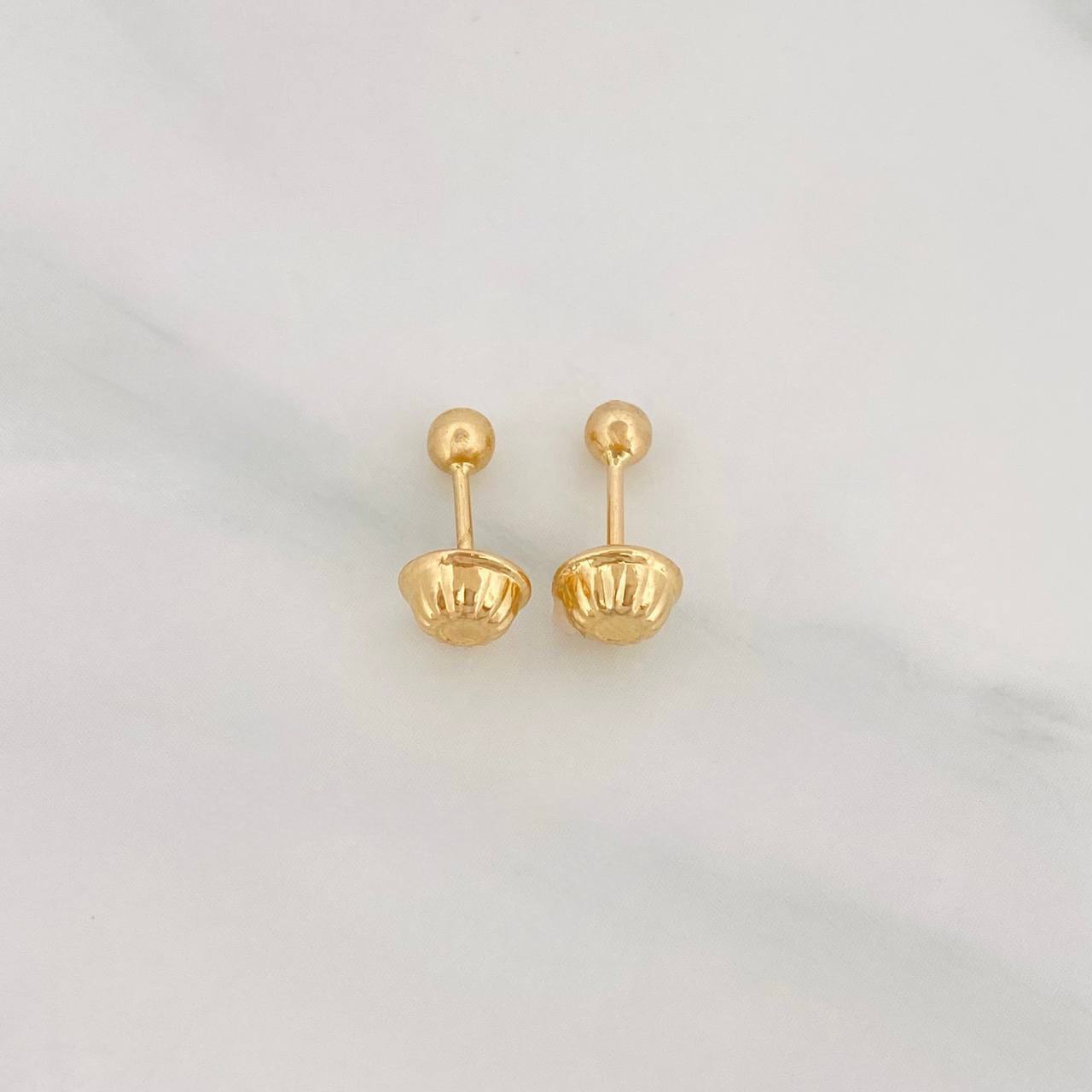 Topos Bola Lisa 0.4g / 3mm Oro Amarillo 18K
