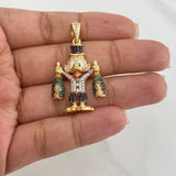 Dije Pato Botella Champagne 9 g / 3.7 cm Tres Oros 18K