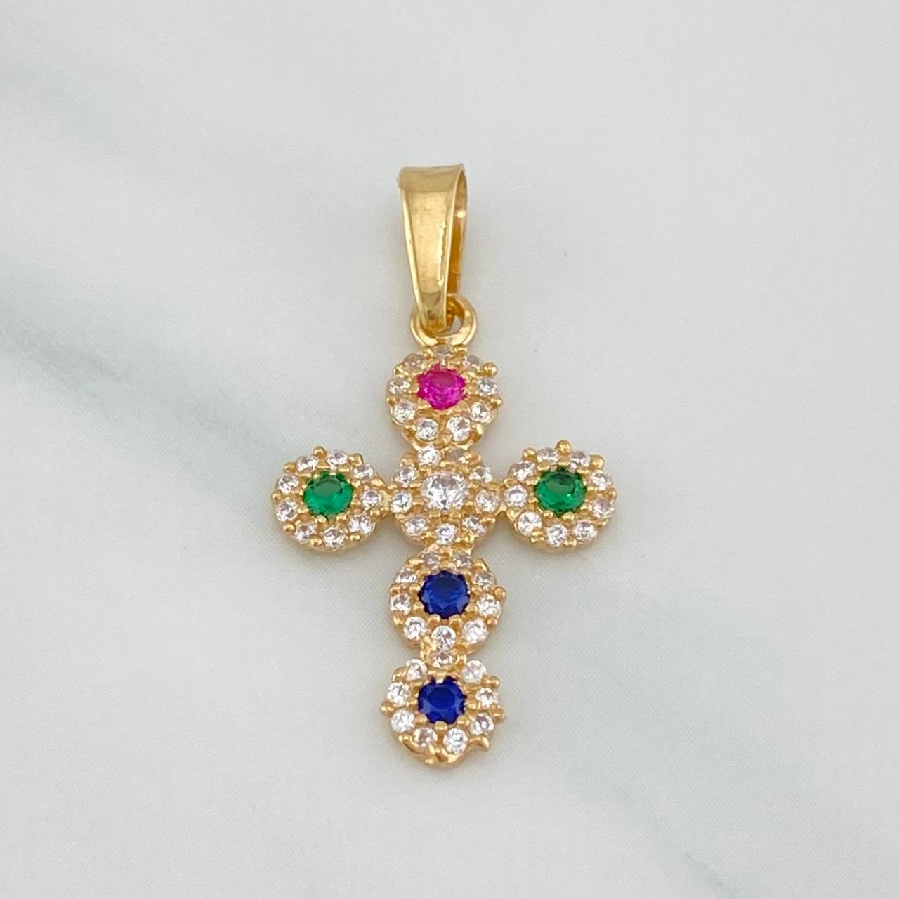 Dije Cruz Tupida 1.4 g / 2.6 cm Oro Amarillo 18K
