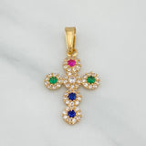 Dije Cruz Tupida 1.4 g / 2.6 cm Oro Amarillo 18K