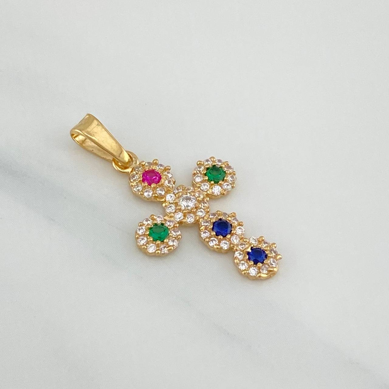Dije Cruz Tupida 1.4 g / 2.6 cm Oro Amarillo 18K