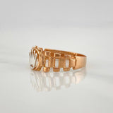 Anillo Correa Corona 1.95 g / T7 Dos Oros Blanco Rosa 18K