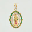 Dije Virgen Guadalupe 3.9 g / 3.3 cm Dos Oros Amarillo Blanco 18K