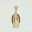 Dije Virgen Guadalupe 3.1 g / 2.8 cm Dos Oros Amarillo Blanco 18K