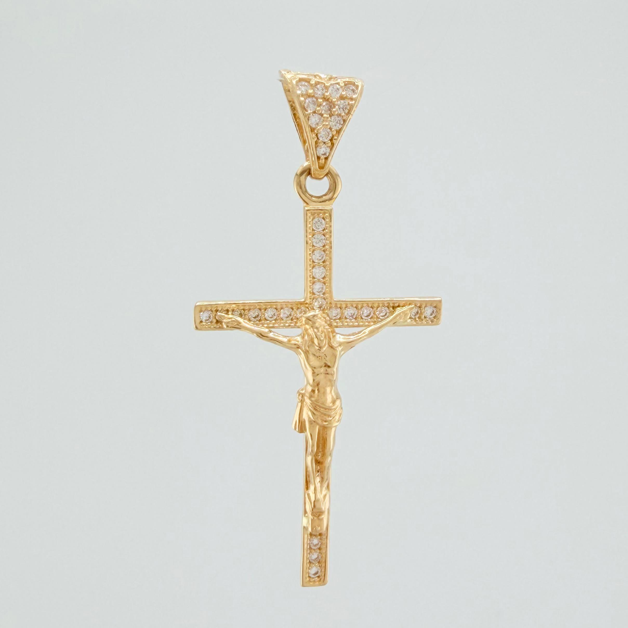 Dije Cruz Cristo 2.5 g / 4 cm Oro Amarillo 18K