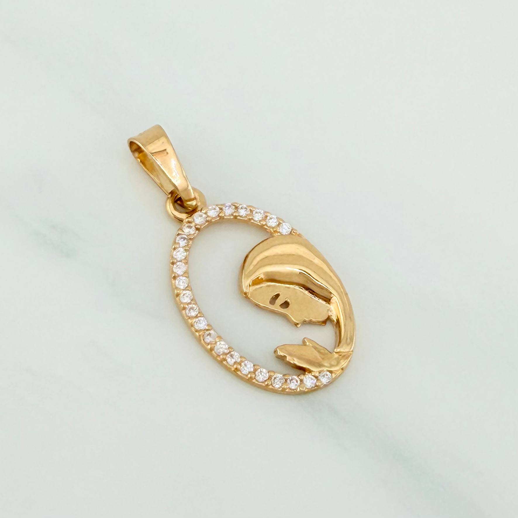 Dije Virgen Maria 1.05 g / 2.5 cm Oro Amarillo 18K