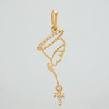 Dije Virgen Maria Cruz 0.75 g / 3.8 cm Oro Amarillo 18K