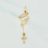 Dije Virgen Maria Cruz 0.75 g / 3.8 cm Oro Amarillo 18K